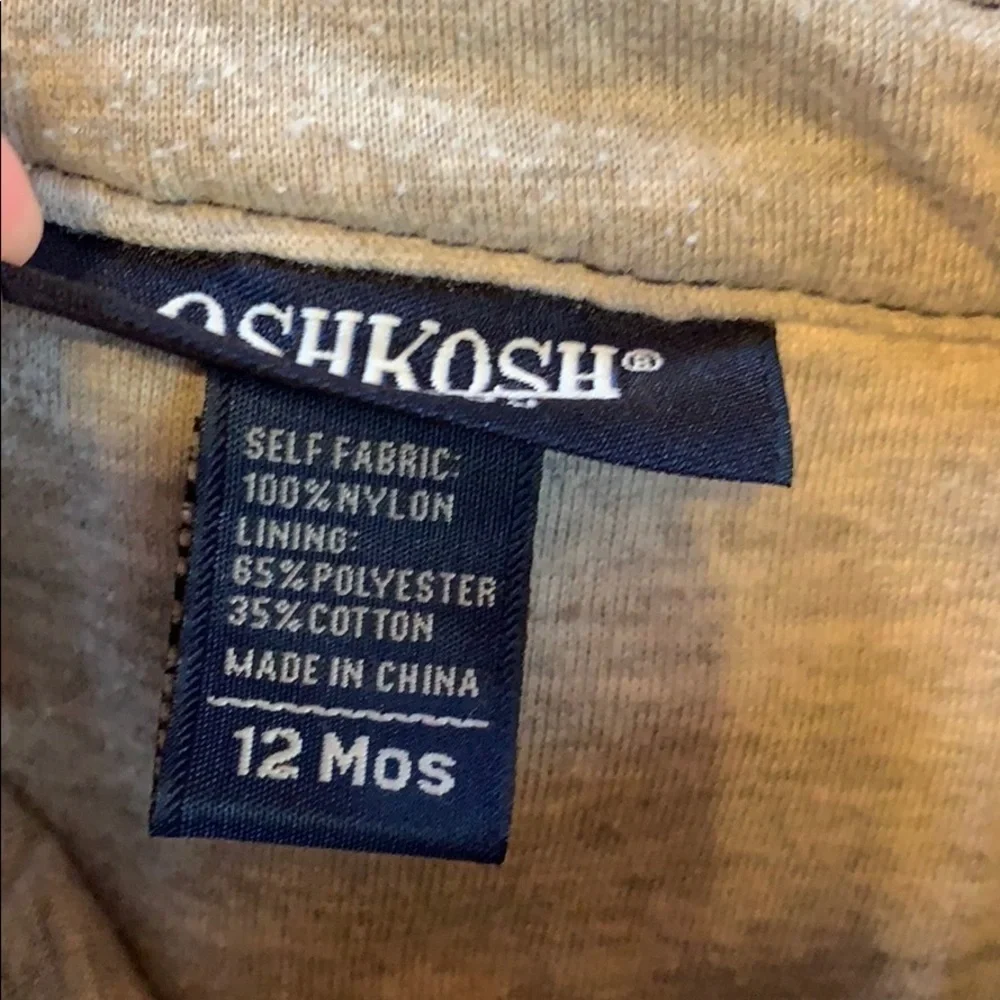 OshKosh B’Gosh blue cold weather overalls 12 mo.